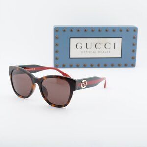 Gucci GG1866SK 002 Square Sunglasses – Havana/Brown